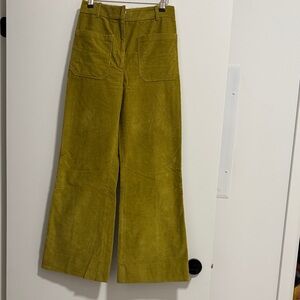 Victoria Beckham - Alina Olive Green Corduroy Pants